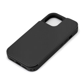 PGA iPhone15（6.1inch/2眼）用 バックフリップケース（ブラック） PG-23ABF03BK