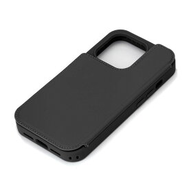 PGA iPhone15 Pro（6.1inch/3眼）用 バックフリップケース（ブラック） PG-23BBF03BK