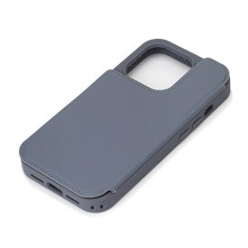 PGA iPhone15 Pro（6.1inch/3眼）用 バックフリップケース（ブルー） PG-23BBF05BL