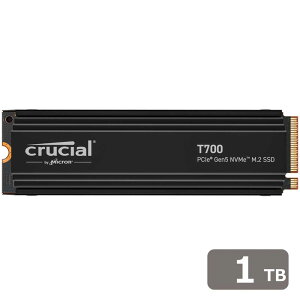 CrucialbN[V Crucial T700 1TB PCIe Gen5 NVMe M.2 SSD with heatsink ő11700/9500MB/b̃V[PVǍ/ CT1000T700SSD5JP