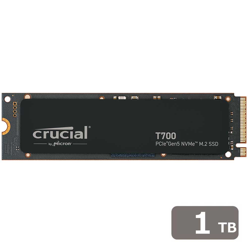 Crucial（クルーシャル） Crucial T700 1TB PCIe Gen5 NVMe M.2 SSD 最大11700 9500MB 秒のシーケンシャル読込 書込 CT1000T700SSD3JP