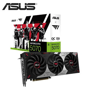 ASUS�b�G�C�X�[�X ASUS T1 GeForce RTX 5070 12GB GDDR7 OC Edition �O���t�B�b�N�{�[�h �mT1�R���{���[�V�������f���n T1-RTX5070-O12G-GAMING