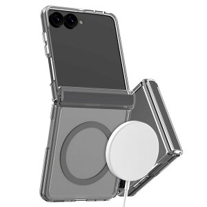 araree �ySAMSUNG�����F�؁z Galaxy Z Flip8�p Qi2 Ready�F�؎擾 �~���X�y�b�N�̑ϏՌ����\ MagSafe�A�N�Z�T���[�Ή� �n�C�u���b�h�P�[�X DUPLE 360 Mx�i�N���A�u���b�N�j AR28614GZFP8