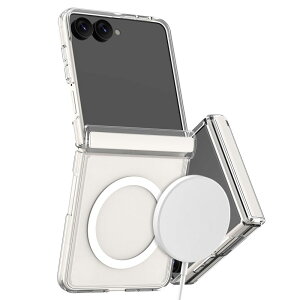 araree �ySAMSUNG�����F�؁z Galaxy Z Flip8�p Qi2 Ready�F�؎擾 �~���X�y�b�N�̑ϏՌ����\ MagSafe�A�N�Z�T���[�Ή� �n�C�u���b�h�P�[�X DUPLE 360 Mx�i�N���A�N���[���j AR28615GZFP8