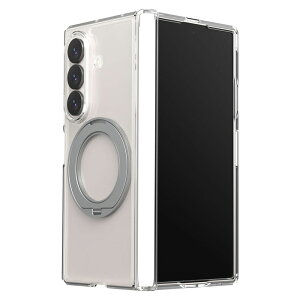 araree Galaxy Z Fold8 Ultra�p Qi2��MagSafe�Ή� �~���X�y�b�N�̑ϏՌ����\ �����O�X�^���h���� �q���W�܂ŕ�ރn�C�u���b�h�N���A�P�[�X DUPLE 360 M STAND�i�N���A�j AR28646GZFD8U