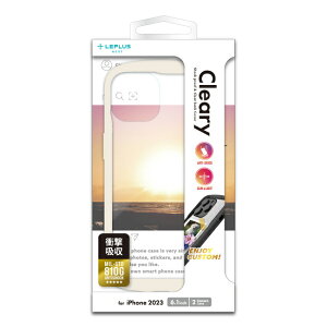 MS Products iPhone15�i6.1inch/2��j/ iPhone14�p �ϏՌ��n�C�u���b�h�P�[�X �uCleary�v�i�~���N�z���C�g�j LEPLUS NEXT LN-IM23PLCWH