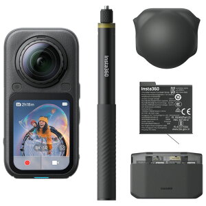Insta360 Insta360 X6 �G�b�Z���V�����o���h���i�~�b�h�i�C�g�u���b�N�j CINSABXA-X603(X6EBK) Insta360 X6 Essentials Bundle Midnight Black ���ɃL�b�g