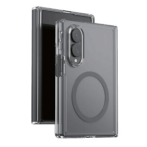 araree �ySAMSUNG�����F�؁z Galaxy Z Fold8�p Qi2 Ready�F�؎擾 �~���X�y�b�N�̑ϏՌ����\ MagSafe�A�N�Z�T���[�Ή� �q���W�܂ŕ�ރn�C�u���b�h�P�[�X DUPLE 360 M�i�N���A�u���b�N�j AR28628GZFD8