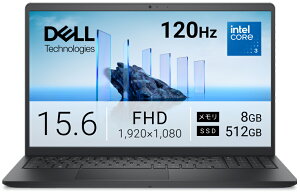 DELL�b�f�� �m�[�g�p�\�R�� Dell 15 DC15250(15.6�^/Windows11/Core 3 100U/������ 8GB/SSD 512GB)�J�[�{���u���b�N ND25-GWBJ