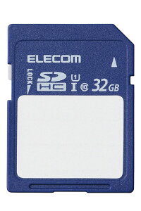 エレコム|ELECOM 文字が書ける SDHC メモリカード 32GB Class10 UHS-I U1 80MB/s ラベル/SDカードケース付き MF-FS032GU11C