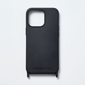 PHONECKLACE iPhone 15 Pro Max�p �X�g���b�v�z�[���t���V���R���P�[�X�i�u���b�N�j PN25607I15PM