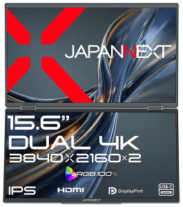 JAPANNEXT�b�W���p���l�N�X�g �f���A�����o�C���t���f�B�X�v���C(15.6�^/IPS/4K 3840×2160×2/60Hz/25ms)(�u���b�N) JN-DMD-IPS156U