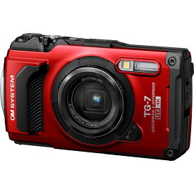 TG-7-RED OM SYSTEM デジタルカメラ「Tough TG-7」（レッド）