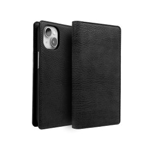 abbi iPhone 15�p VINTAGE �C�^���A�����U�[ MagSafe�Ή��_�C�A���[�P�[�X�i�u���b�N�j ABS26160I15