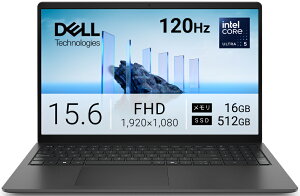 DELL�b�f�� �m�[�g�p�\�R�� Dell 15 D15260(15.6�^/Windows11/Ultra 5 225H/������ 16GB/SSD 512GB)�J�[�{���u���b�N ND65-GWBJ