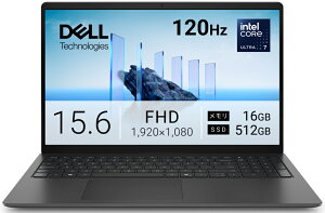 DELL�b�f�� �m�[�g�p�\�R�� Dell 15 D15260(15.6�^/Windows11/Ultra 7 255H/������ 16GB/SSD 512GB)�J�[�{���u���b�N ND85-GWBJ