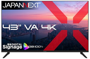 JAPANNEXT�b�W���p���l�N�X�g �T�C�l�[�W�t���f�B�X�v���C(43�^/VA/4K 3840×2160/60Hz/8ms/2�N�ۏ�) JN-V43U