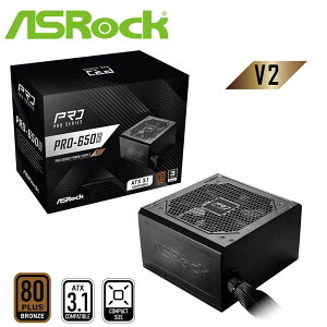 ASRock�b�A�X���b�N ATX 3.1�Ή� �d�����j�b�g PRO-650B V2�i�u���b�N�j PRO-650B-V2