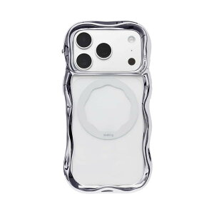 Hamee iPhone 18 Pro/17 Pro�p MagSynq �N���A�P�[�X iFACE BEBLING WAVE�i�V���o�[�j 41-192614