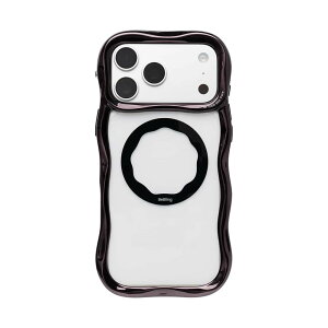 Hamee iPhone 18 Pro Max/17 Pro Max�p MagSynq �N���A�P�[�X iFACE BEBLING WAVE�i�u���b�N�j 41-192638