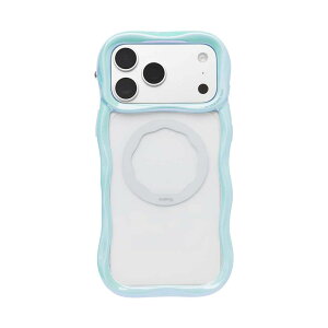Hamee iPhone 18 Pro Max/17 Pro Max�p MagSynq �N���A�P�[�X iFACE BEBLING WAVE�i�z���C�g�I�[�����j 41-192652
