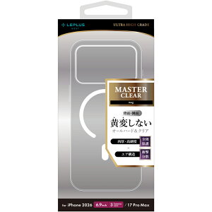 MS Products iPhone 18 Pro Max�p�uMASTER CLEAR mag�v�N���A+�z���C�g LEPLUS LN-IL26MCMWH