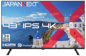 JAPANNEXT�b�W���p���l�N�X�g �T�C�l�[�W�t���f�B�X�v���C(43�^/IPS(ADS)/4K 3840×2160/60Hz/8ms/3�N�ۏ�)(�u���b�N) JN-IPS43U-H3