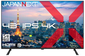 JAPANNEXT�b�W���p���l�N�X�g �T�C�l�[�W�t���f�B�X�v���C(43�^/IPS(ADS)/4K 3840×2160/60Hz/8ms/5�N�ۏ�)(�u���b�N) JN-IPS43U-H5