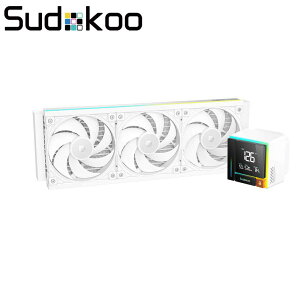 Sudokoo�b�X�h�N�E �f�B�X�v���C���� 360mm�ȈՐ���CPU�N�[���[�uENERGLO�V���[�Y ENERGLO360�v�i�z���C�g�j ENERGLO360-WH