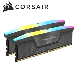 CORSAIR�b�R���Z�A PC5-48000 (DDR5-6000)VENGEANCE RGB 64GB (2x32GB) DDR5 DRAM Up To 6000MT/s CL40 AMD EXPO �� Intel XMP Memory Kit - GREY CMH64GX5M2D6000Z40