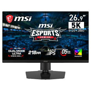 MSI�b�G���G�X�A�C �Q�[�~���O�t���f�B�X�v���C(26.9�^/RAPID IPS/5K UHD 5120×2880/300Hz/0.5ms) MAG�V���[�Y MAG-271KPD7