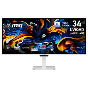 MSI�b�G���G�X�A�C �t���f�B�X�v���C(34�C���`/QD-OLED/UWQHD 3440 × 1440/144Hz/0.03ms) PRO-MAX-341QPXW14G
