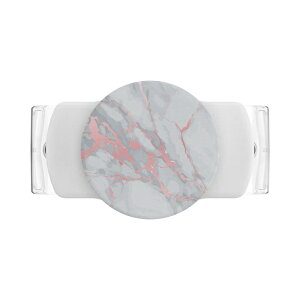 PopSockets ���[�Y�S�[���h �}�[�u�� �� �X���C�h�X�g���b�`(�l�p���p) Slide Stretch Rose Gold Lutz Marble White with SQUARE Edges 806135