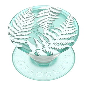 PopSockets �X�}�z�O���b�v �V�_ �{�^�j�J�� �N���A �v�����g �|�b�v�O���b�v PopGrip Plant Translucent Fern 806201