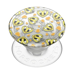 PopSockets �X�}�z�O���b�v ���[�i�[ �u���U�[�X �g�D�C�[�e�B�[ �n�[�g �O���X �|�b�v�O���b�v Translucent Tweety Heart Toss Gloss 112745