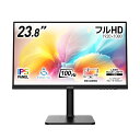 MSI｜エムエスアイ 液晶ディスプレイ(23.8型/IPS/フルHD 1920×1080/100Hz/1ms/HDR/HDMI1.4b/USB TYPE-C/VESA/3年保証)(ブラック) Business ＆ Productivity Monitor MODERN-MD2412P