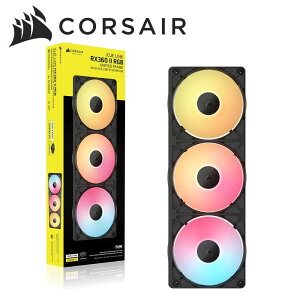 CORSAIR�b�R���Z�A PC�P�[�X�t�@�� iCUE LINK RX360 II Unified Frame RGB Fans Starter Kit�i�u���b�N�j CO-9051059-WW