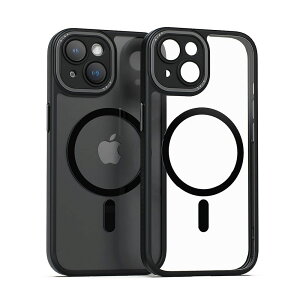 miak iPhone 15 Plus�p �����Y�K�[�h��̌^MagSafe�Ή��N���A�P�[�X�i�u���b�N�j MA52198I15PL