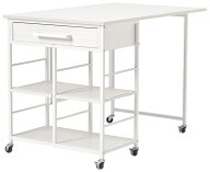HAGIHARA(萩原) バタフライワゴン(ホワイト・幅60×奥行42/100×高さ70cm) LW-4531WH [LW4531WH]
