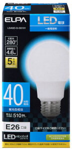ELPA LED�d�� ��ʓd���` 510lm�i�����F�����j LDA5D-G-G5101 �G���p [LDA5DGG5101]