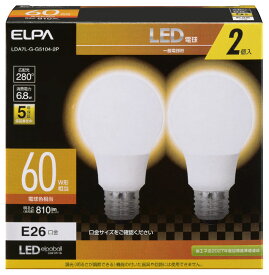 LDA7L-G-G5104-2P ELPA LED電球 一般電球形 810lm（電球色相当）【2個セット】 エルパ [LDA7LGG51042P]