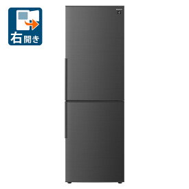 （標準設置料込）シャープ　SHARP　冷蔵庫 SJ-PD31K-B シャープ 310L 2ドア冷蔵庫（アコールブラック）【右開き】 SHARP [SJPD31KB]