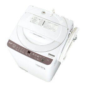 （標準設置料込_Aエリアのみ）ES-GE7H-T シャープ 7.0kg 全自動洗濯機　ブラウン系 SHARP [ESGE7HT]