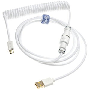 Duckyi_bL[j JX^RCUSBP[u 1.8miHeaven Whitej Ducky Coiled Cable Heaven White COILEDCABLEHEAVENWT