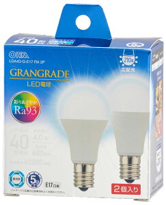 �I�[�� LED�d�� ���`�d���` 480lm�i�����F�����j�y2�Z�b�g�z LDA4D-G-E17 RA 2P OHM [LDA4DGE17RA2P]