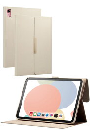 エレコム iPad 10.9インチ 第10世代(2022年)用 ソフトレザーケース 手帳型 ApplePencil収納可 ミラー付 カードポケット付 ＆me（グレージュ） TB-A23RWVJM2GB