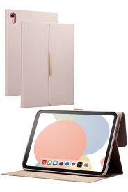 エレコム iPad 10.9インチ 第10世代(2022年)用 ソフトレザーケース 手帳型 ApplePencil収納可 ミラー付 カードポケット付 ＆me（アッシュピンク） TB-A23RWVJM2PN