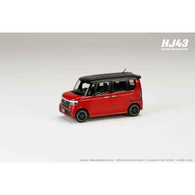 ホビージャパン 1/43 ホンダ N-BOX CUSTOM プレミアムクリスタルレッドメタリック＆ブラック【HJ431006RM】 ミニカー