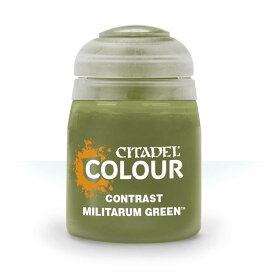 ゲームズワークショップ シタデルカラー コントラスト:MILITARUM GREEN ミリタルム・グリーン 塗料