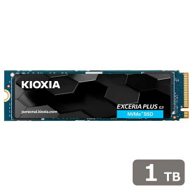 KIOXIA（キオクシア） 内蔵SSD KIOXIA EXCERIA PLUS G3 NVMe Gen4x4 1TB M.2 2280(PCIe Gen4 x4) 読み込み5000MB/s 書き込み3900MB/s 3次元フラッシュメモリ「BiCS FLASH TLC」 SSD-CK1.0N4PLG3N